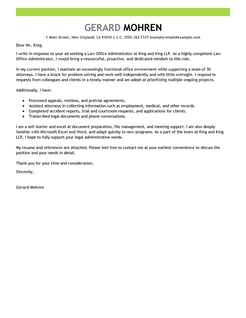 Office administrator cover letter