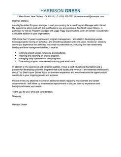 Cover Letter Guide: Cover Letter Sample -- Sales Manager