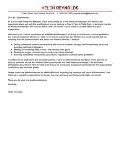 appointment letter restaurant manager best restaurant manager cover letter exles livecareer appointment letter restaurant manager best restaurant manager cover letter exles livecareer