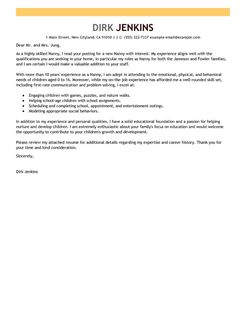 how to write a resume for a nanny position