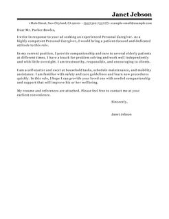 Pa cover letter example