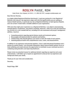 best wellness cover letter examples livecareer