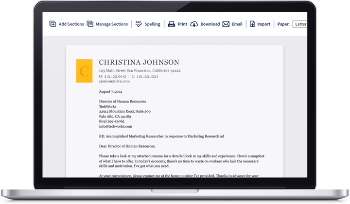 Live career cover letter