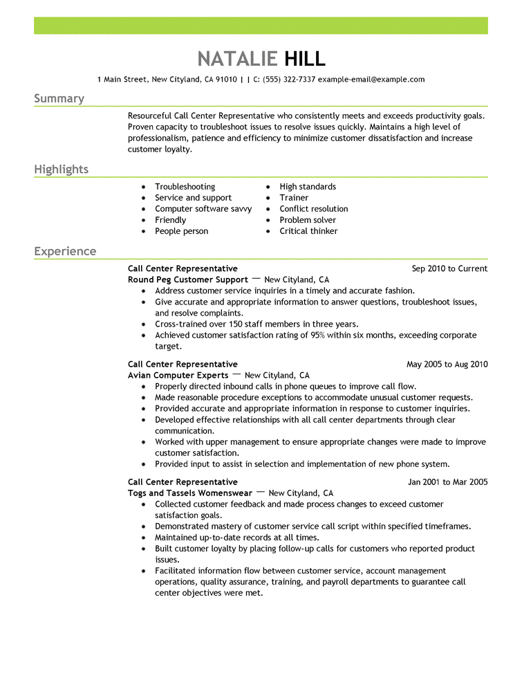 Resume Formatting Examples Choose