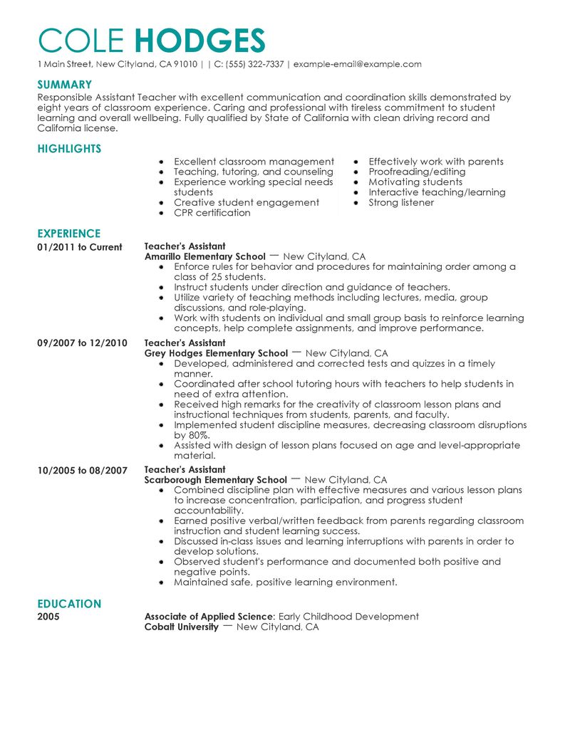 resume template with education listed first