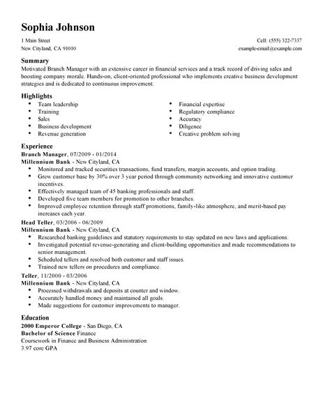 Insurance claims manager resume