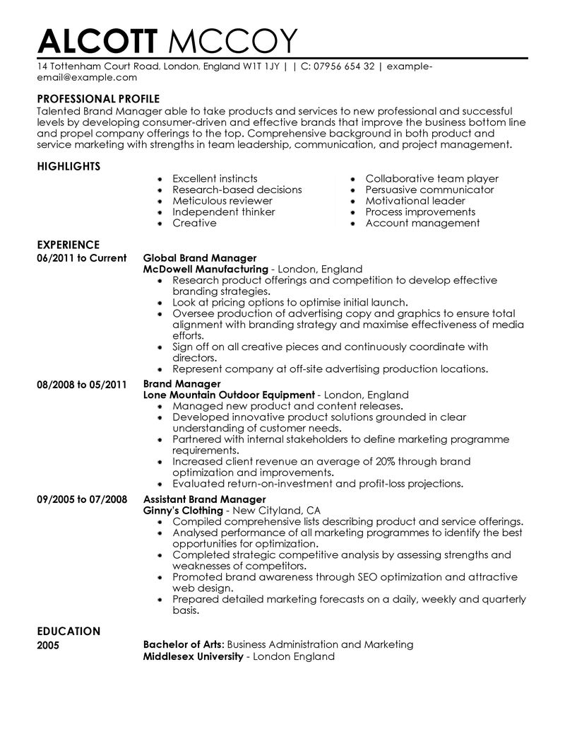 Marketing Resume Examples  Marketing Sample Resumes  LiveCareer