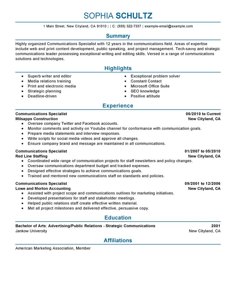 Manager marketing product resume technical