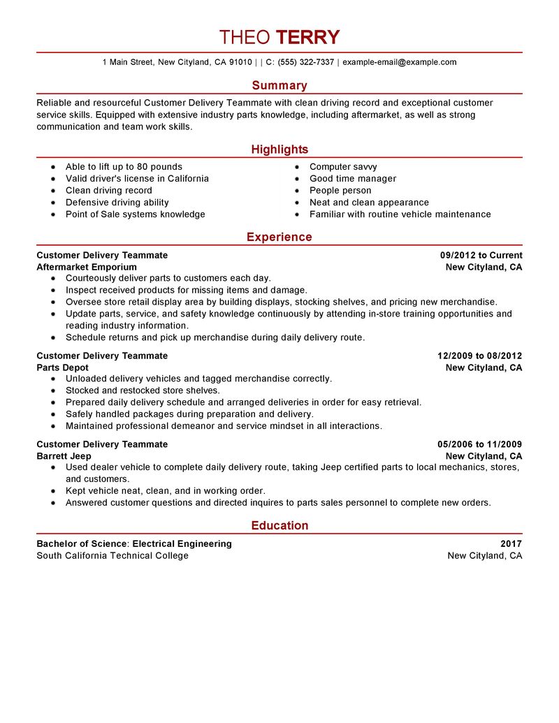 point of sale resume