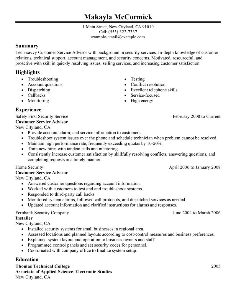 seeking a position in customer service