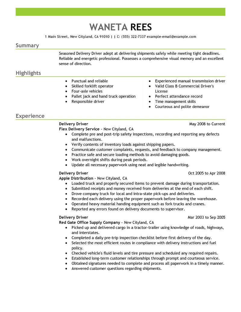 Job descriptions resume sample