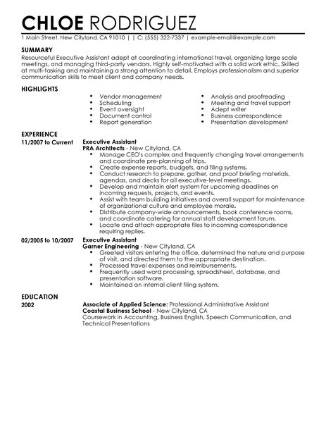 Best Executive Assistant Resume Example | LiveCareer