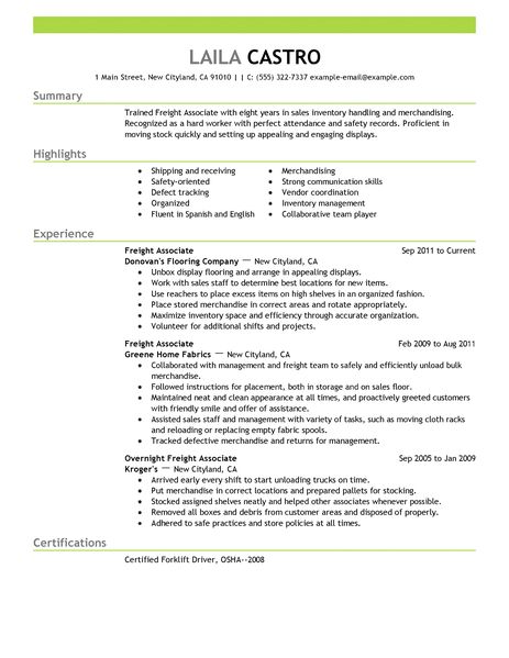 Perfect sales and trading resume