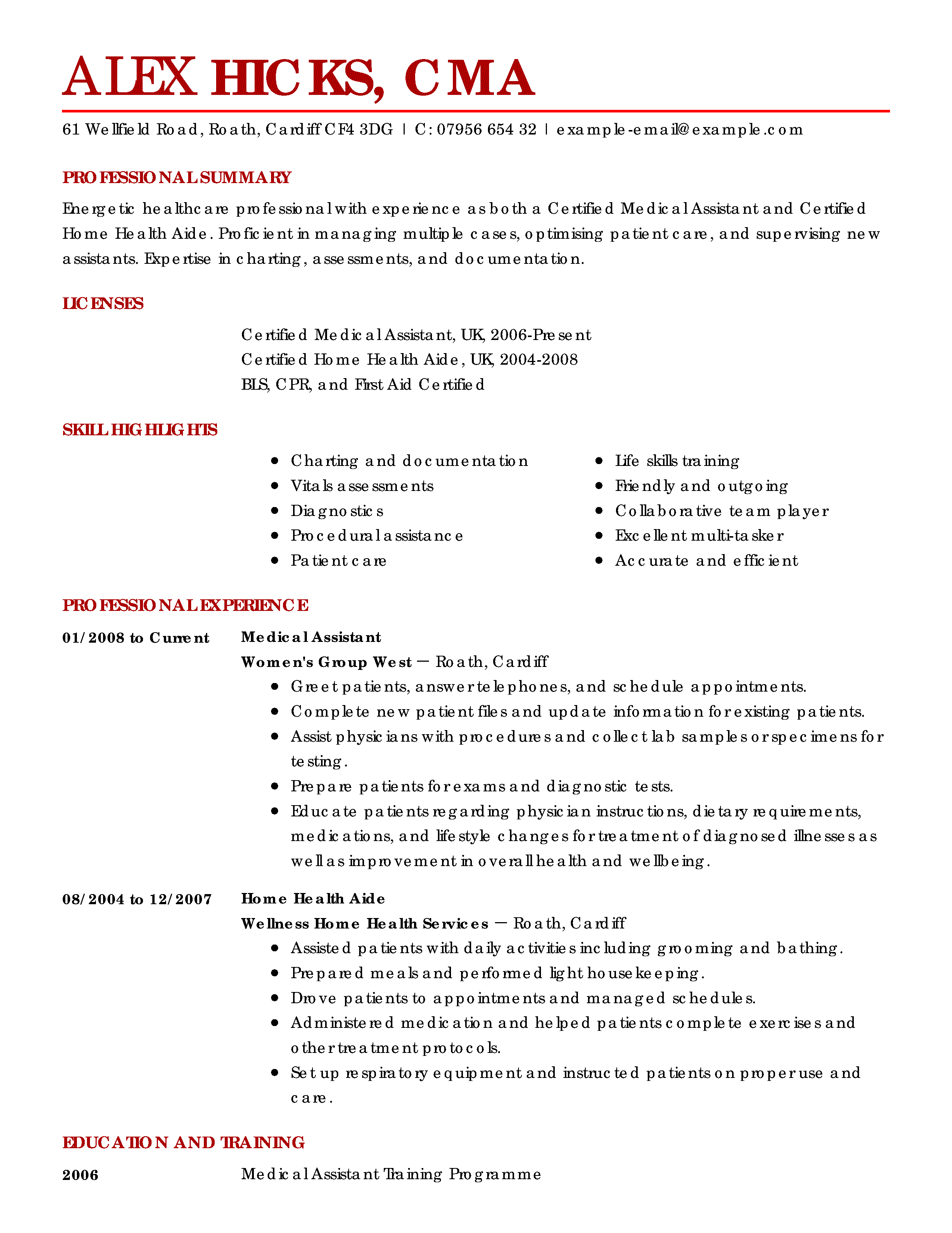 healthcare resume example contemporary 5