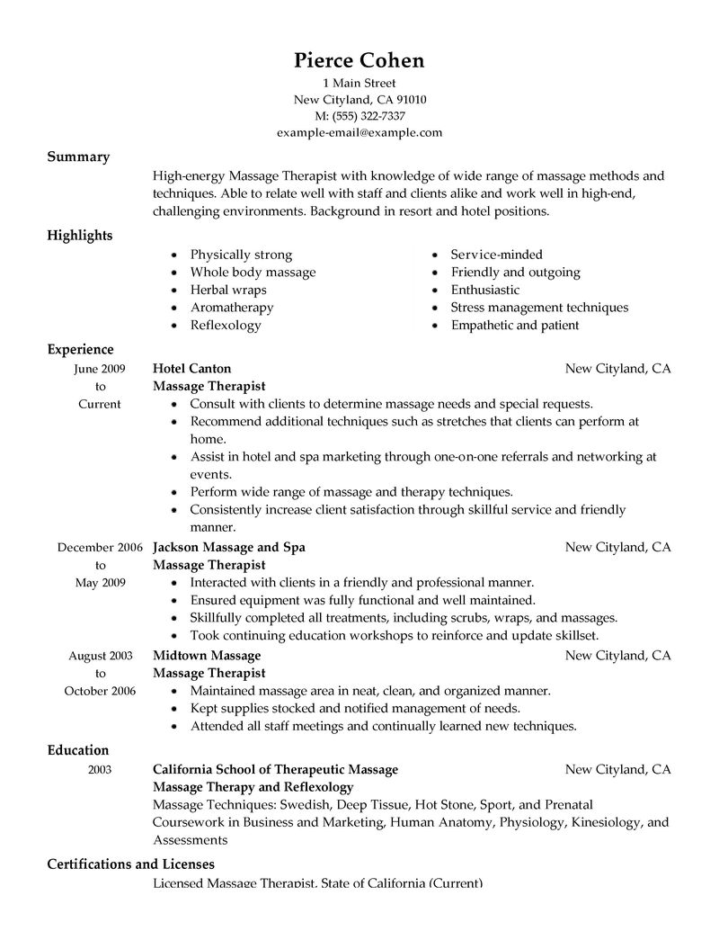 Hair stylist resume example