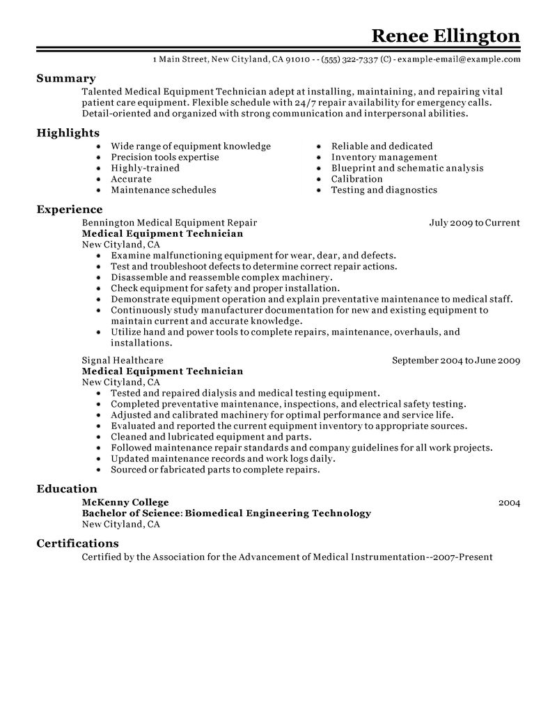 Resume internships