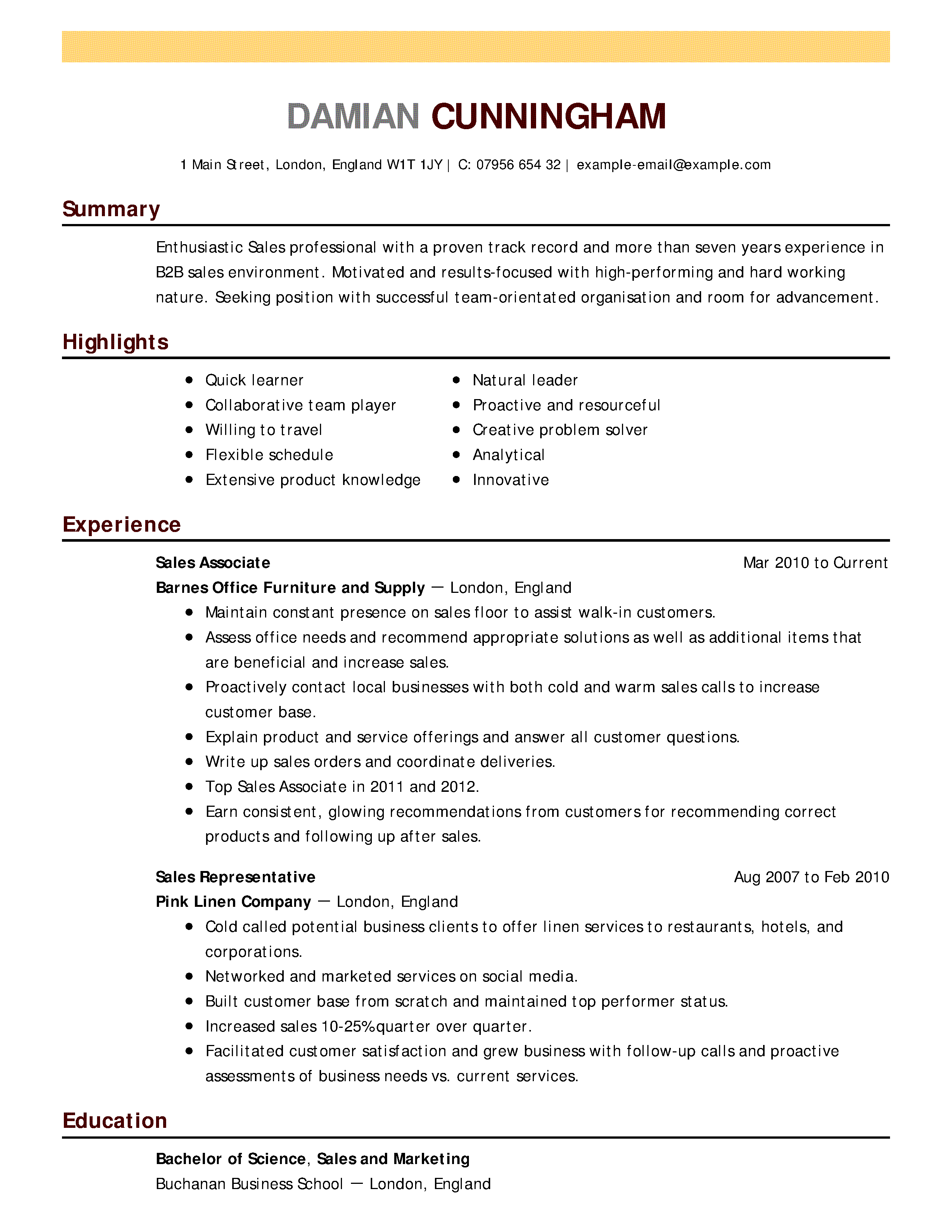 how to make a sales resumes