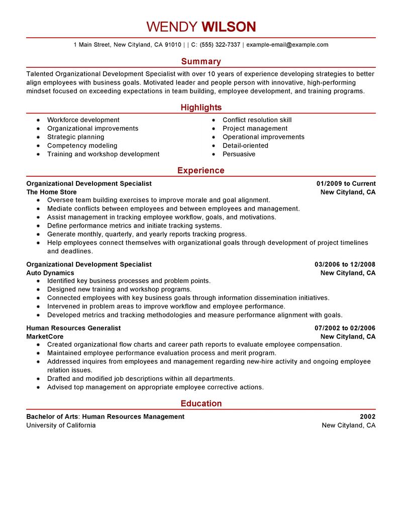 leadership examples in resume