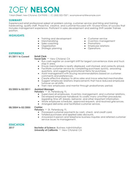 seeking a position in customer service