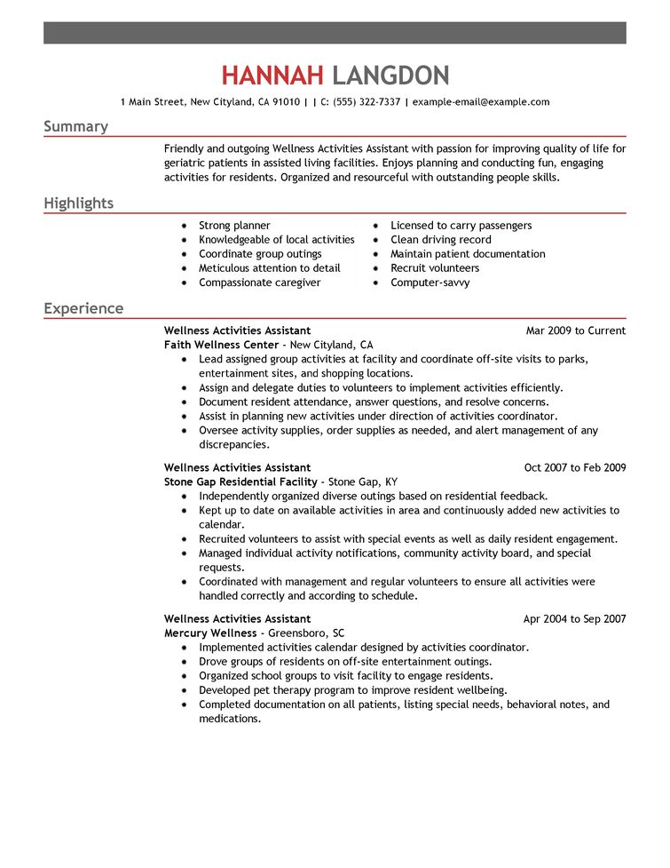 activities to put on resume