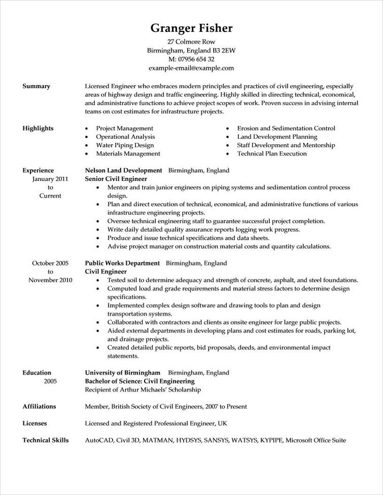 resume exampkes
