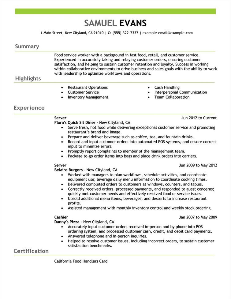 Free Resume Examples by Industry  Job Title  LiveCareer