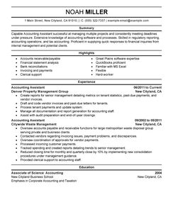 Account Assistant Resume Accounting Assistant Resume Example