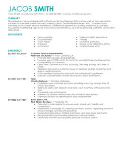 Resume customer service rep