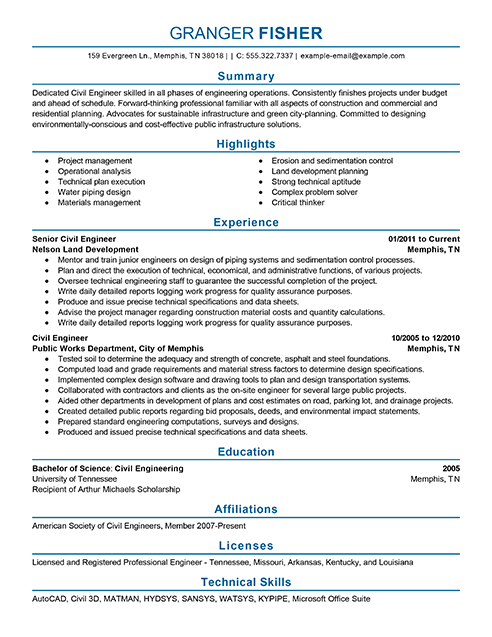 general engineer resume
