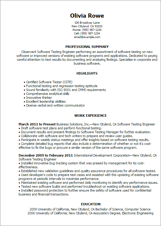 computers amp technology resume templates to impress any resume of software tester