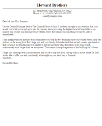 apology letter from hotel to guest