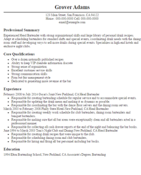 Bartender Resumes Sample Resumes - Bartender Resumes Head Bartender 