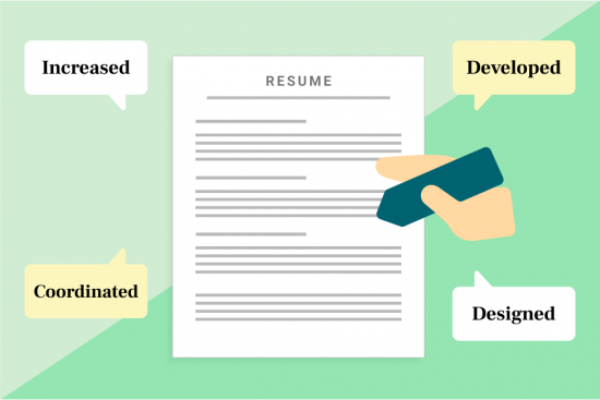 Action verb hero graphic