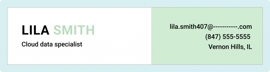 Your Name Contact Info