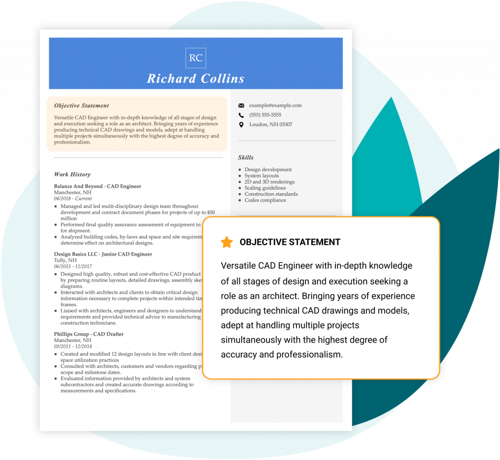 Resume Objective Visual 1