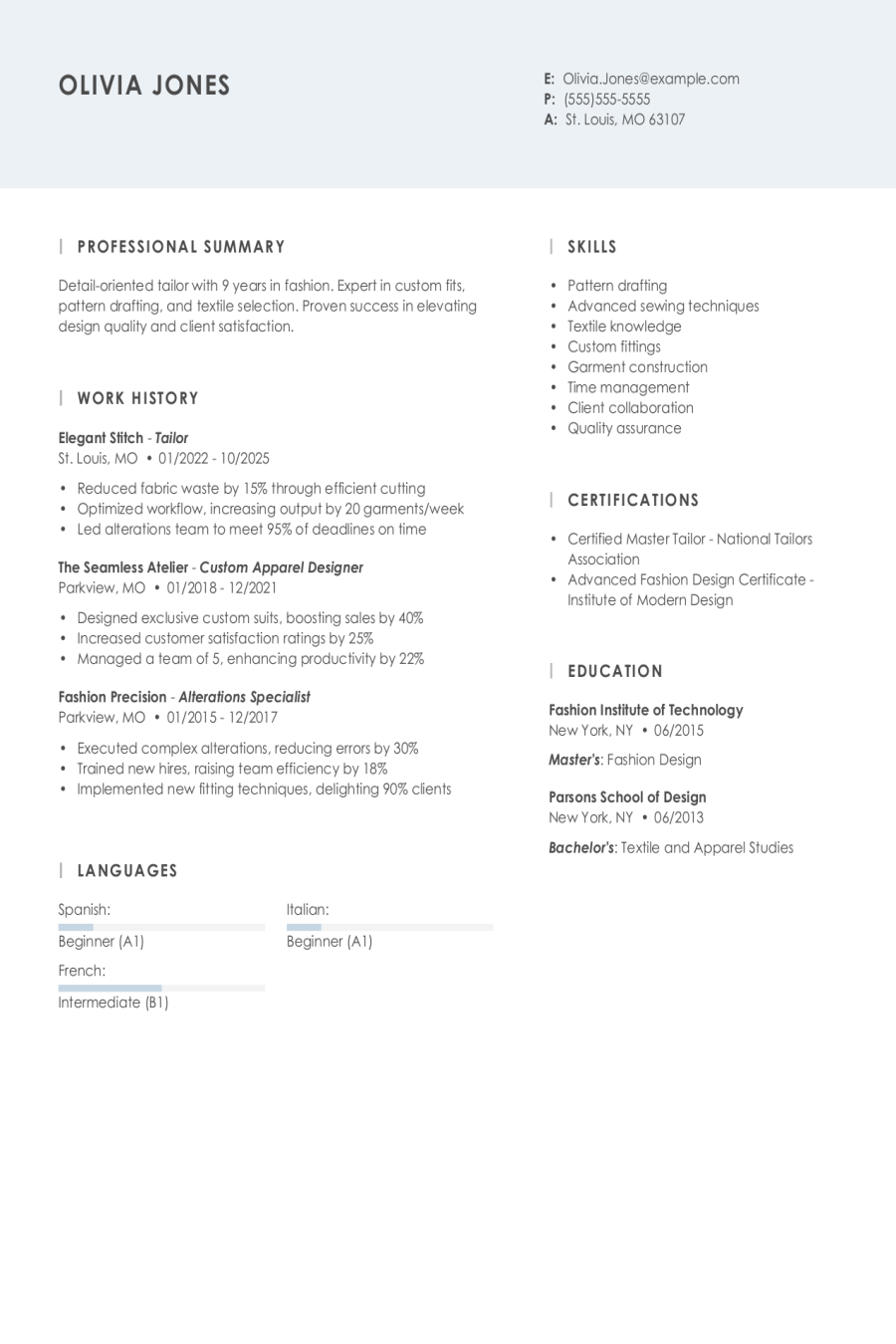 4 Tailor Resume Examples, Templates, & Tips for 2026