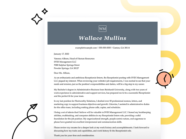 build your cover letter