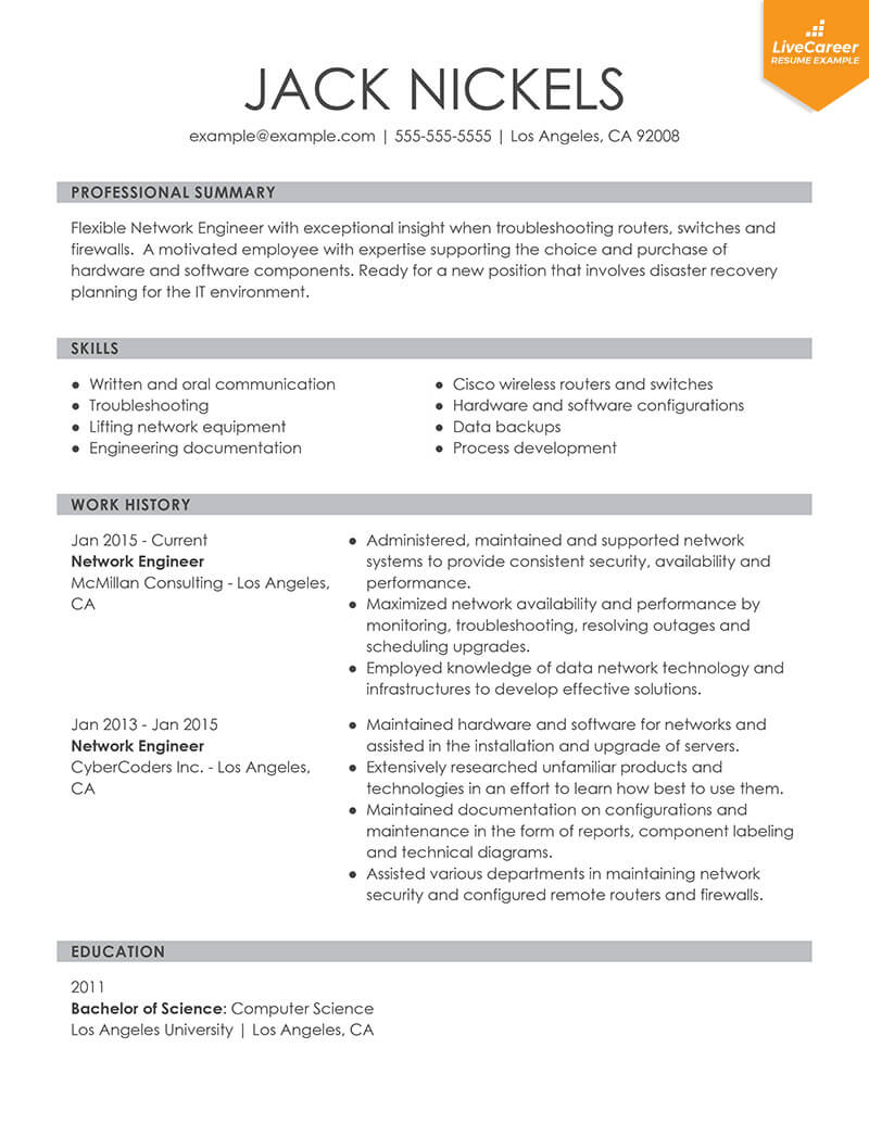 how to write a resume for current job