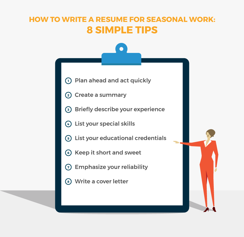 seasonal job description for resume