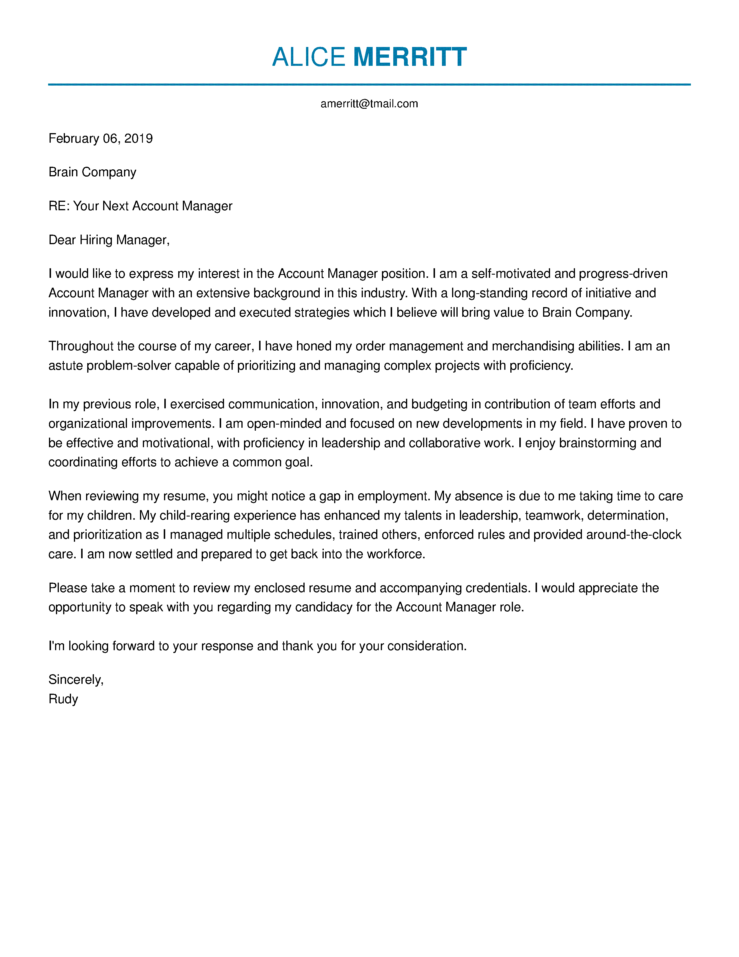 cover letter format sweden