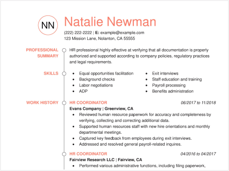 Amazing Human Resources Resume Examples Livecareer