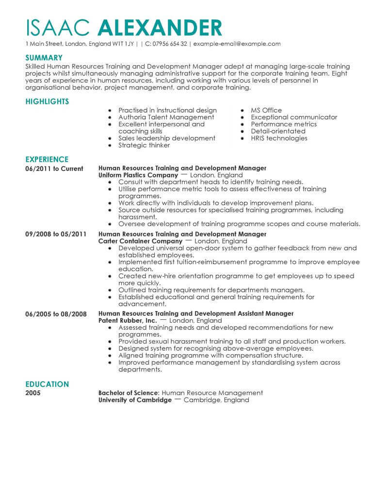 Amazing Human Resources Resume Examples | LiveCareer