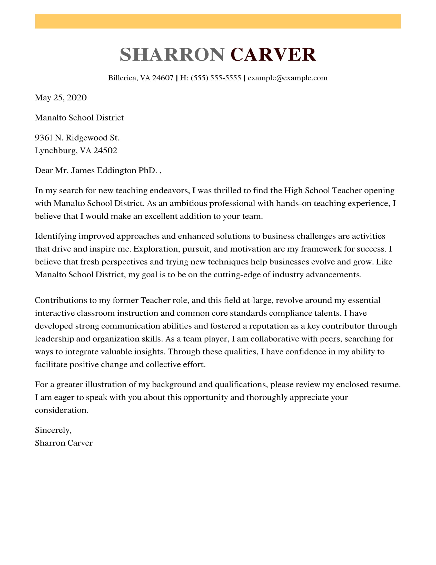 Professional Cover Letter Format from www.livecareer.com