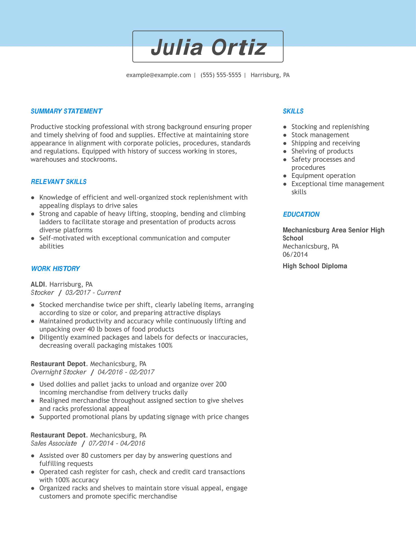 Inventory Management Resume Templates | LiveCareer