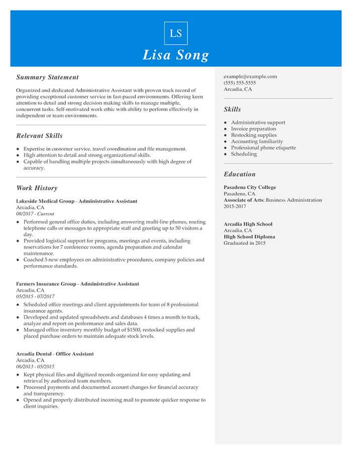 Administrative Resume Examples Livecareer - roblox administrator names