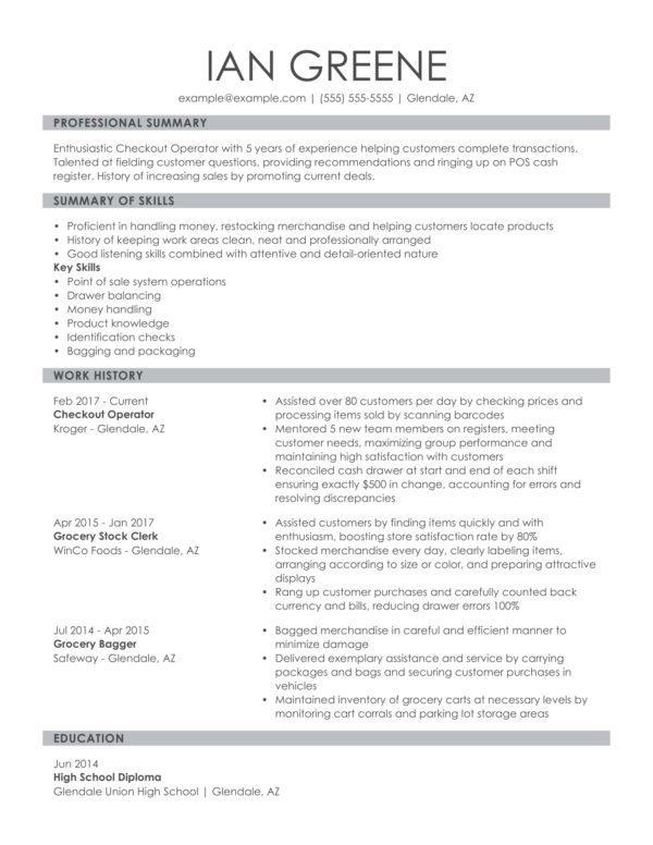 Professional Retail Resume Examples Livecareer