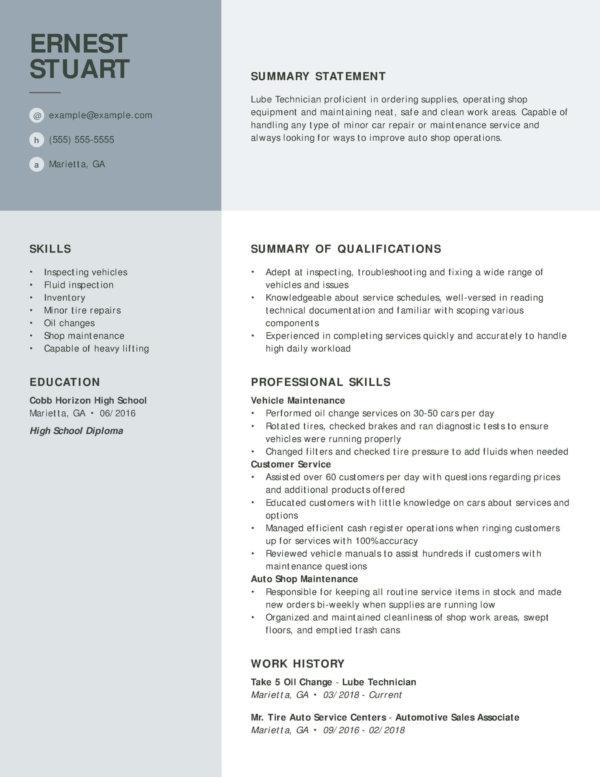 Professional Mechanics Resume Examples | LiveCareer