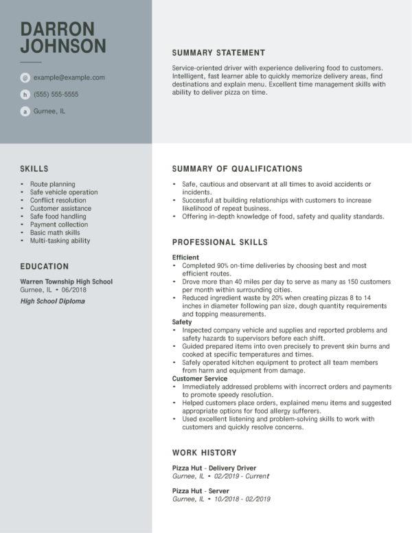 Professional Driving Resume Examples | LiveCareer