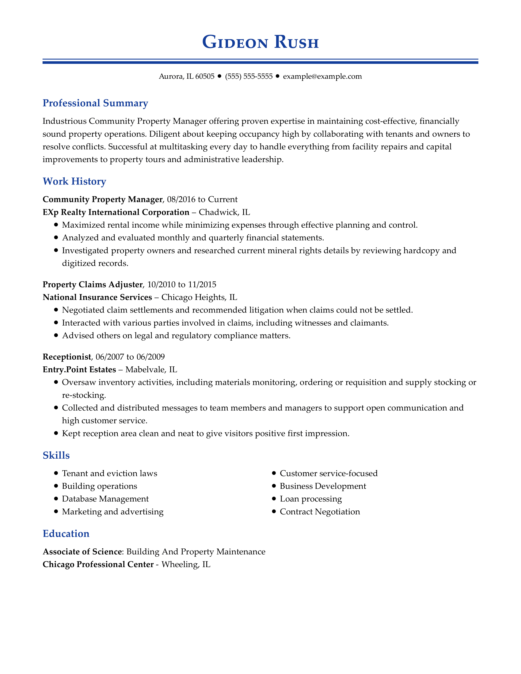 real estate resume summary of qualifications