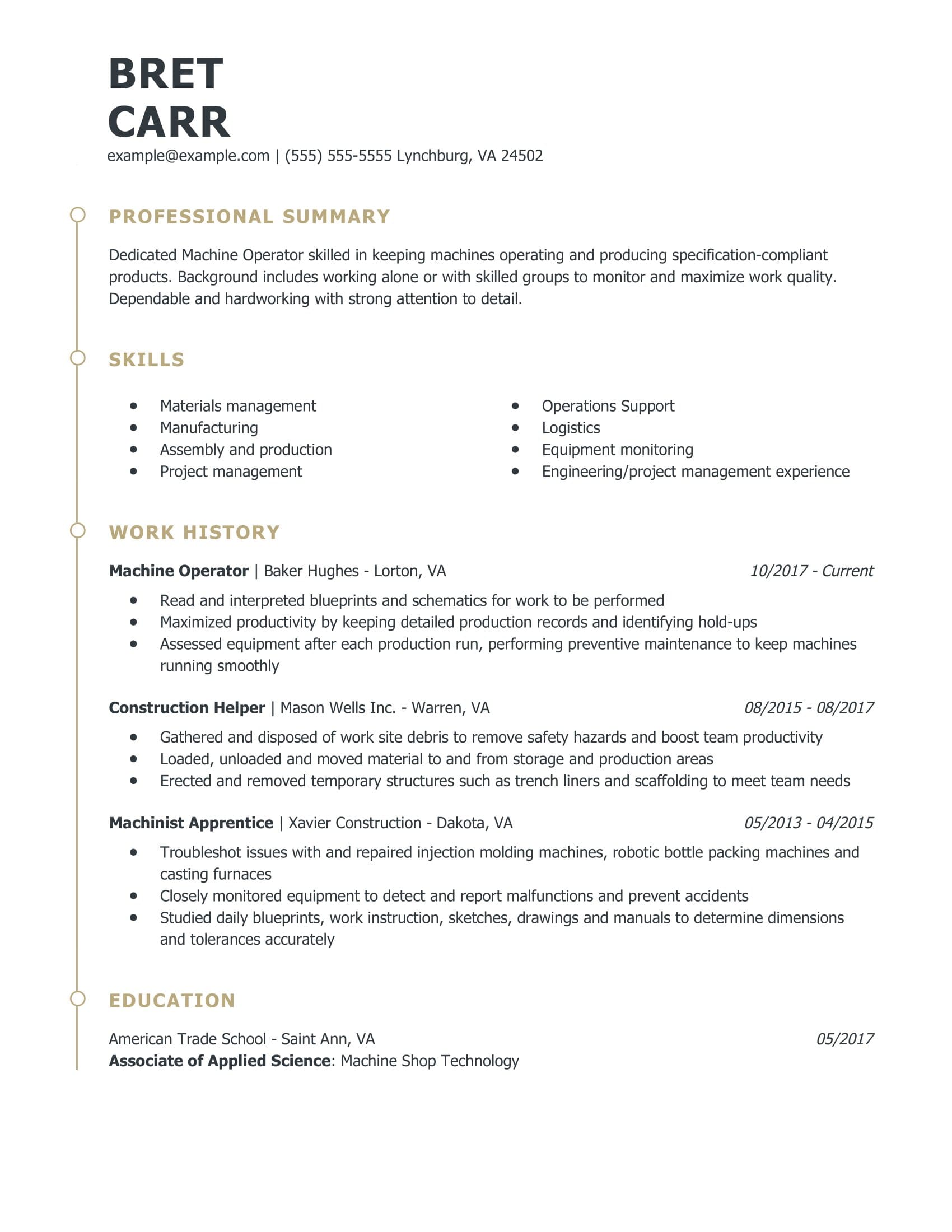 30 Amazing Production Resume Examples  LiveCareer